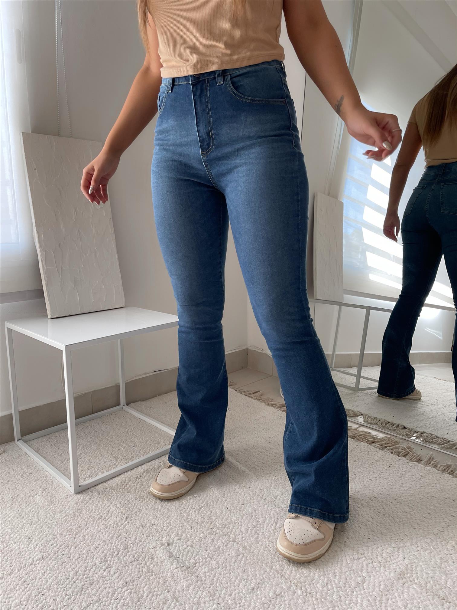 Pantalón Jean mujer celeste giana tiro alto Sexy